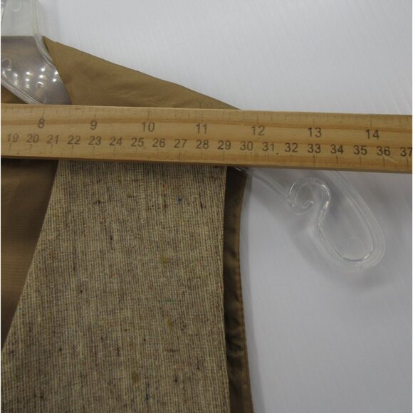 VINTAGE Yves Saint Laurent Waistcoat Vest Small Wool Tweed Speckled * - Picture 5 of 11